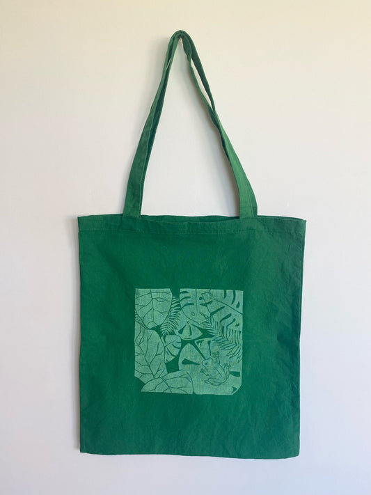 Green Frog Cotton Tote